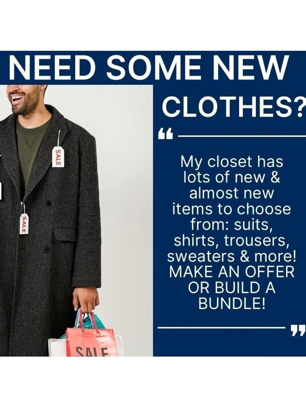 NEED SOME NEW CLOTHES??? My closet has new & almost new items! Make an Offer!